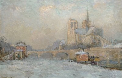 Quai de la Tournelle e Notre-Dame de Paris, 1909 da Albert Charles Lebourg